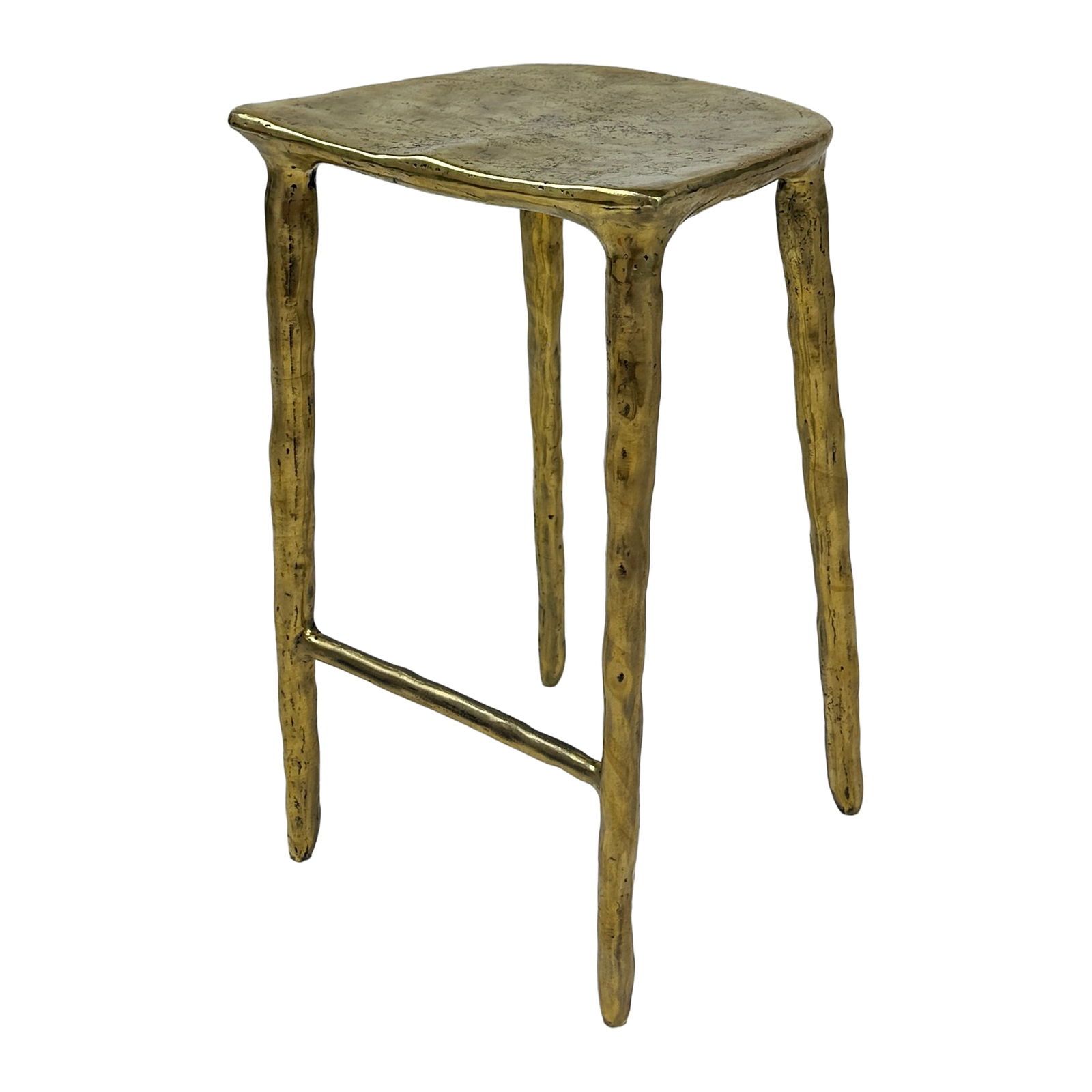 Ohio Brass Stool: Maker: Organic Modernism Title: Ohio Brass Stool Material: Brass Style: Mid-Century Modern, Contemporary Design Description: Introducing the Ohio Brass Stool - a masterful blend of material and simpl