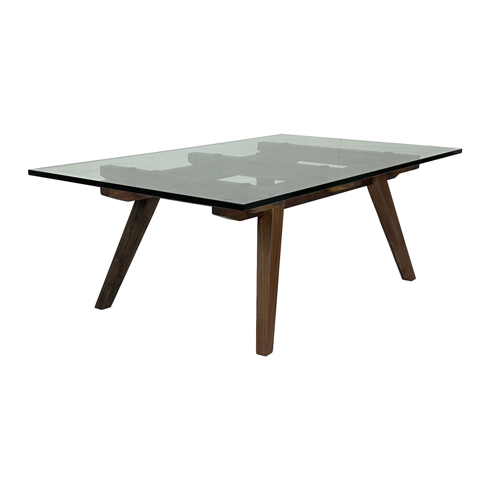 Splayed Leg Walnut Base Dining Table - 2