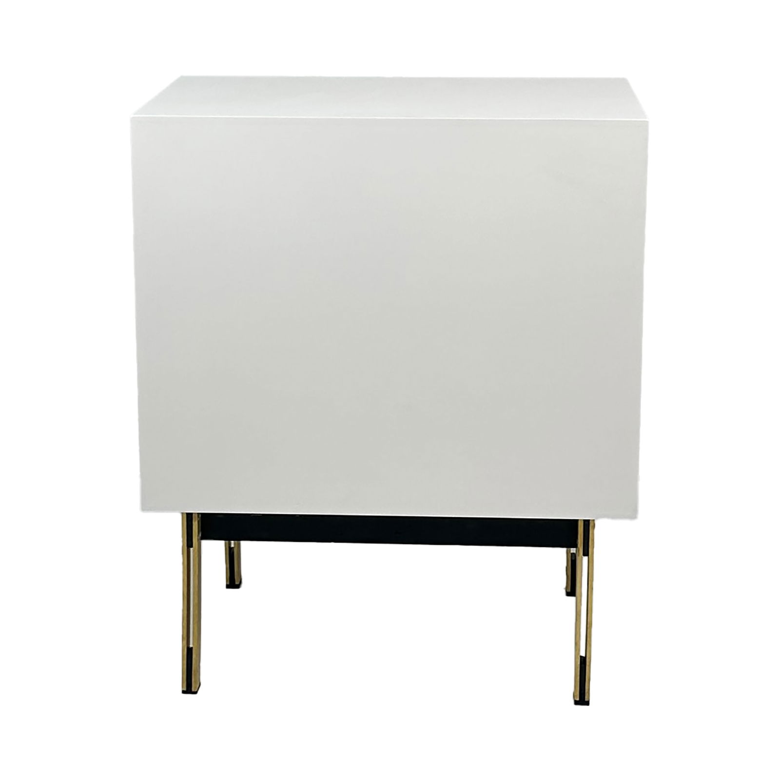 Mid-Century Nightstand with Drawer and Open Shelf: Maker: Organic Modernism Title: Mid-Century Nightstand with Drawer and Open Shelf Style: Mid-Century Modern, Contemporary Design Description: A modern nightstand or bedside table that blends form and