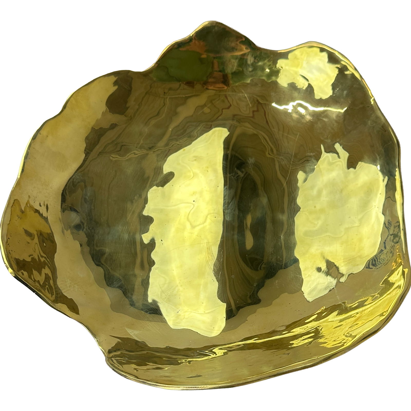 Organic Form Brass Bowl: Maker: Organic Modernism Title: Organic Form Brass Bowl Material: Brass Style: Mid-Century Modern, Contemporary Design Description: A sculptural brass bowl featuring an organic, freeform silhouette w