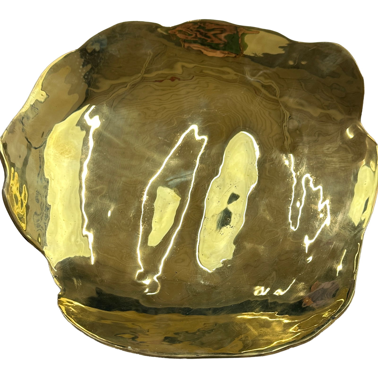 Organic Form Brass Bowl: Maker: Organic Modernism Title: Organic Form Brass Bowl Material: Brass Style: Mid-Century Modern, Contemporary Design Description: A sculptural brass bowl featuring an organic, freeform silhouette w