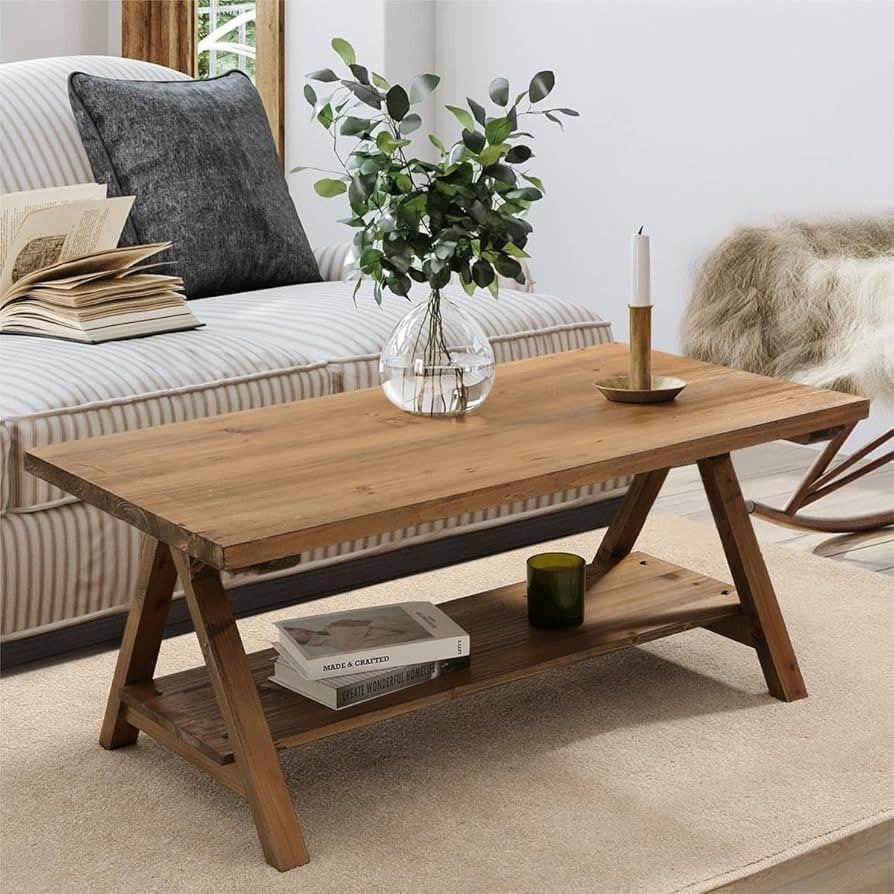 Solid Wood Coffee Table - 3
