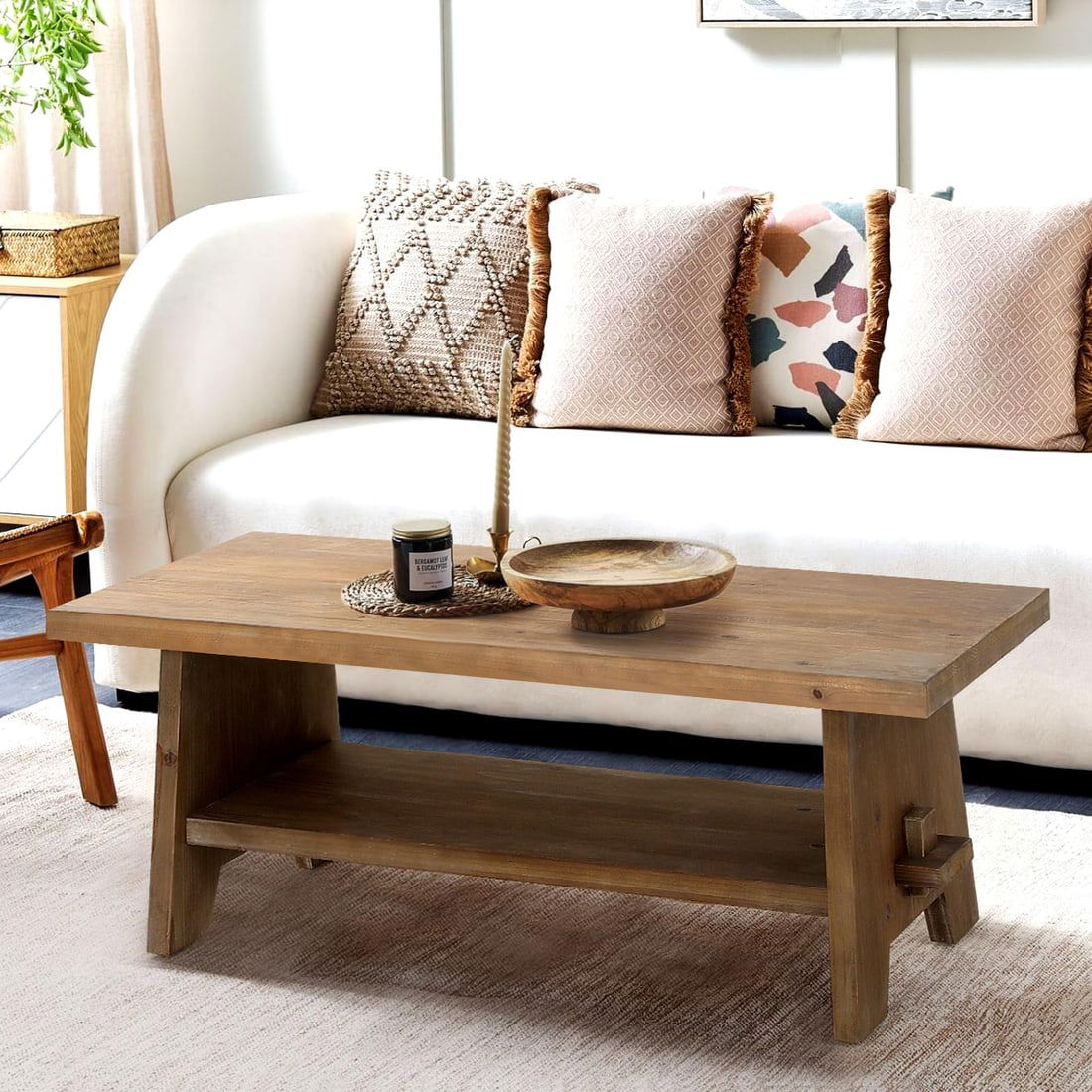 Solid Wood Coffee Table - 4