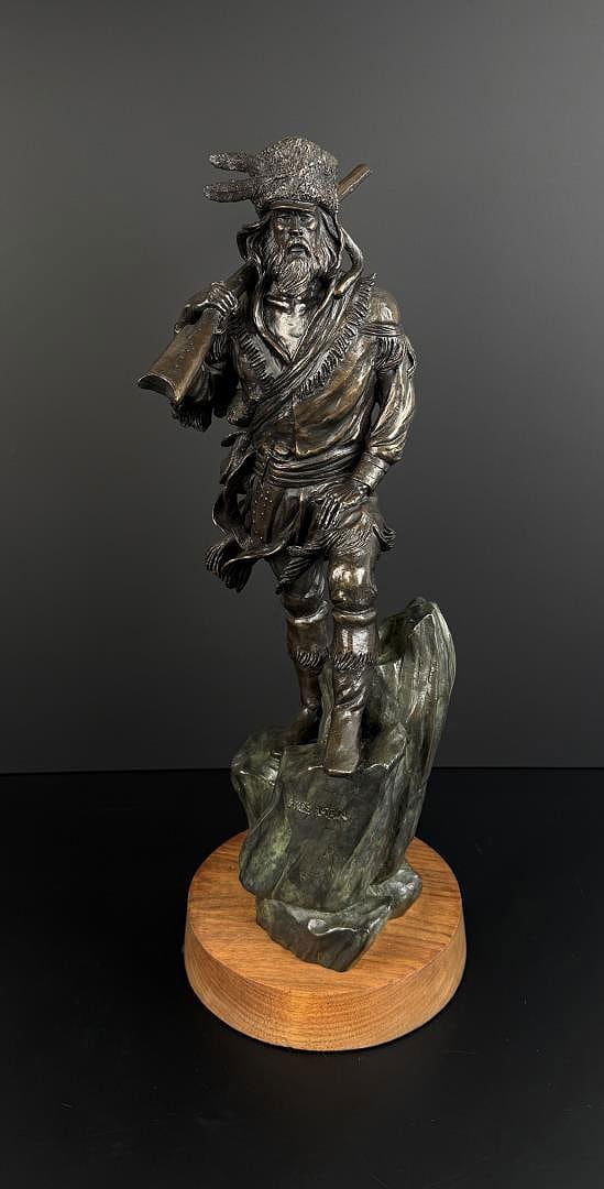 Terry Murphy Free Man Bronze: Title is Free Man. 22 14" by 10 5/8" by 8 1/2". Number 21/24. Terry J. Murphy (Born 1950) is active/lives in Montana. Terry Murphy is known for Western theme sculpture, realist style bronze cowboys, I