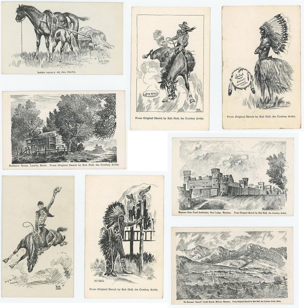 Bob Hall Montana Postcards: Nice grouping