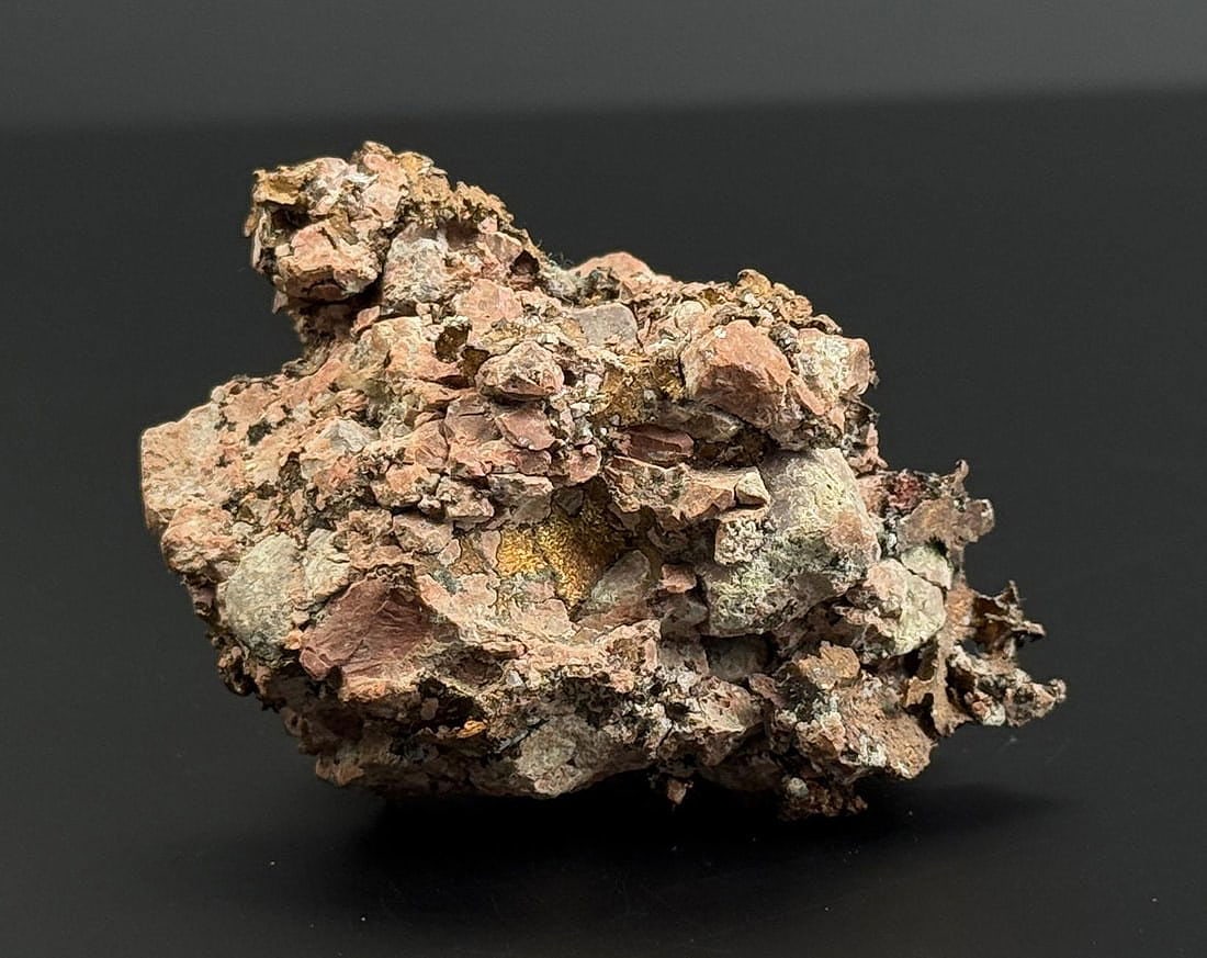 Native Copper Ray Mine Arizona Specimen: In ore, 3 3/4" long, 242 grams. Pinal County, Arizona