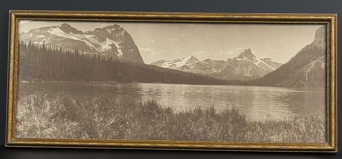 Byron Harmon Waterton Lakes National Park Photo: 7" by 16 1/2" framed.