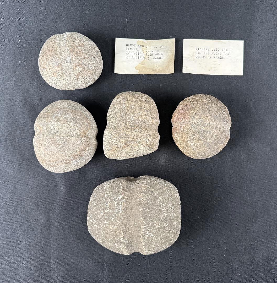 Columbia River Native American Stone Net Weights: Nice grouping