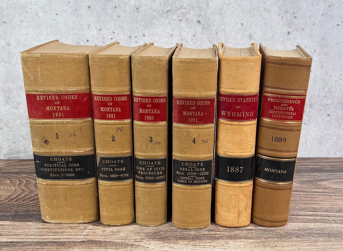 Revised Codes of Montana and Wyoming: Nice grouping. 1887, 1889, 1921.