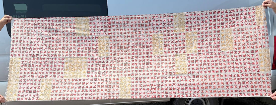 Mid Century Bolt of Atomic Fabric: 36" by 101"