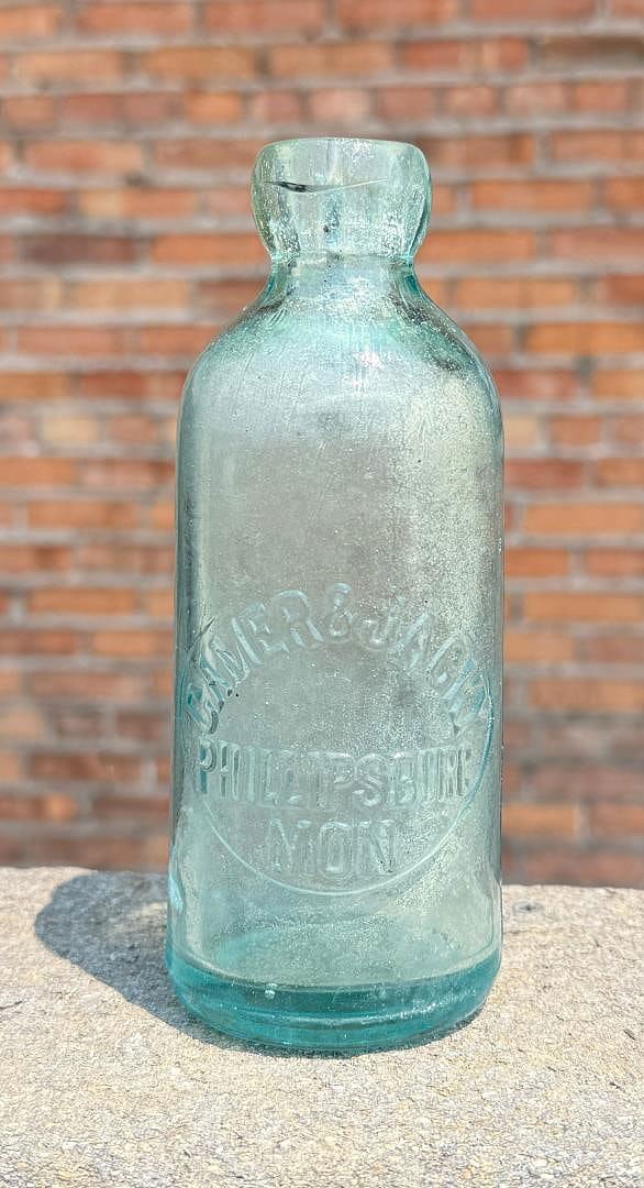 Camer & Jacky Phillipsburg Montana Soda Bottle: Hutchinson Soda.