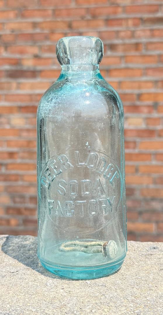 Deer Lodge Montana Hutchinson Soda Bottle: Deer Lodge Soda Factory.