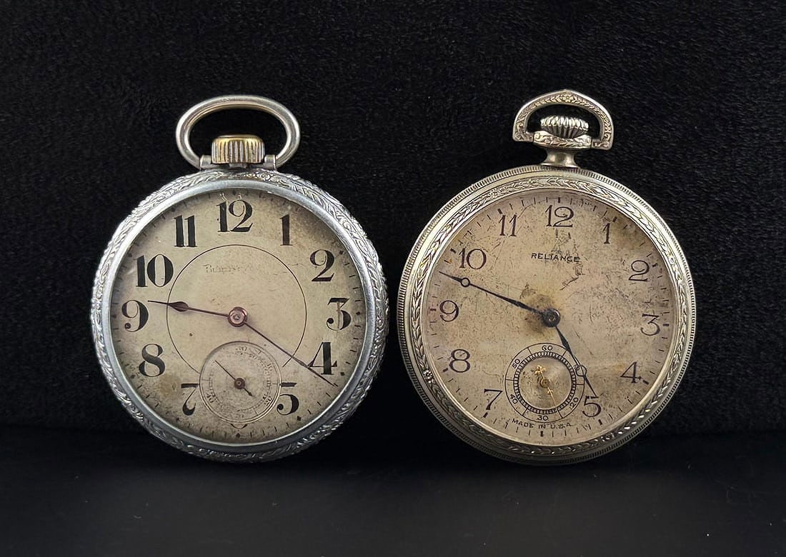 Antique Pocket Watches: Not working. Burlington and Ingersoll.