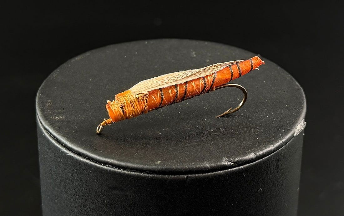 Jack Boehme Missoula Montana Fishing Fly: Nice rare fly. Tied by Jack Boehme in Missoula Montana.