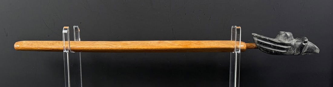 Native American Indian Peace Pipe: Second Half of the 20th Century. Measures 15 1/4" long.