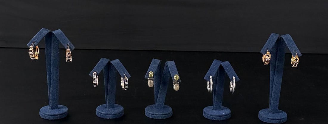 Sterling Silver Earrings: 18.04 grams.