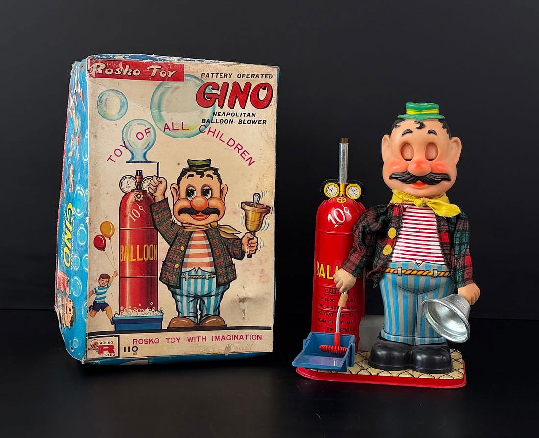 Rosko Toy Gino the Balloon Man Battery Op Toy: Working in box.