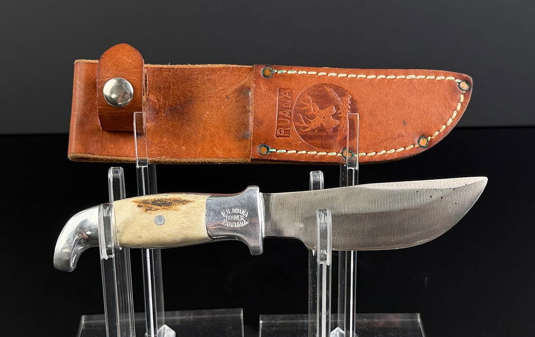 RH Rudy Ruana Bonner Montana Signed Knife 13a: Signed by Rudy. 7 1/2" long. Appears to be never used or carried.