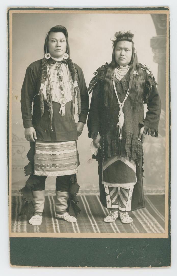 Native American Indian Warriors Photo: Unidentified. 4 1/4" by 6 3/4".
