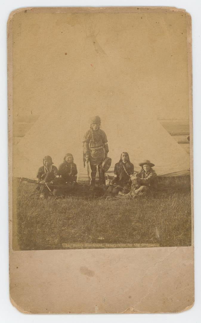 Henry Blackbird Omaha Indian Interpreter Photo: 4 1/4" by 7".