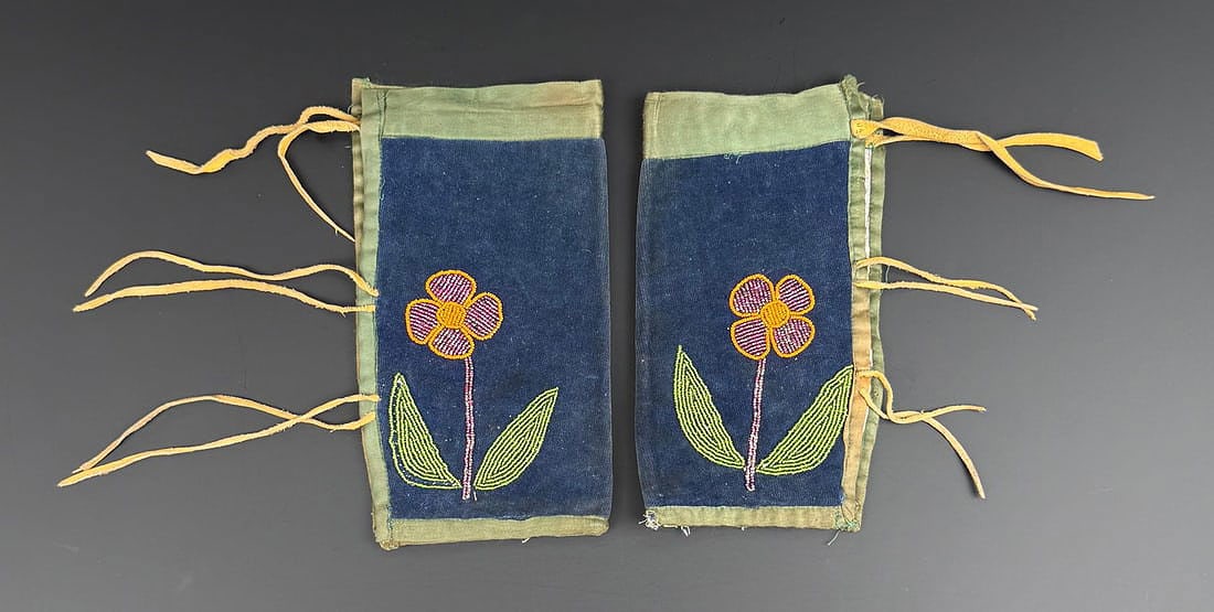 Montana Flathead Indian Beaded Cuffs: First Half of the 20th Century.