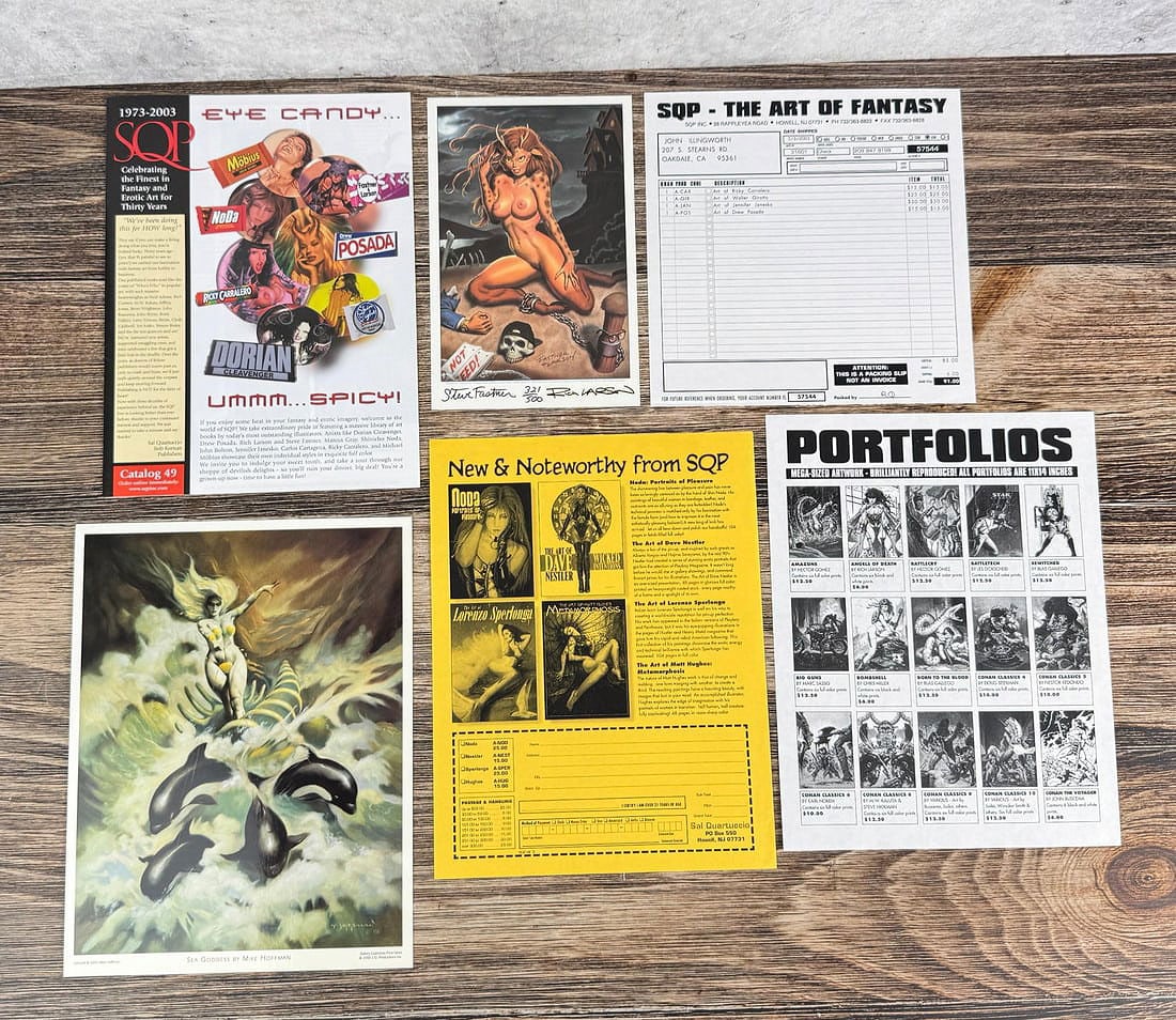 SQP Erotic Comic Poster Ephemera Rich Larson Lot: Steve Fastner, Rich Larson poster 321/500. Sea Goddess by Mike Hoffman.