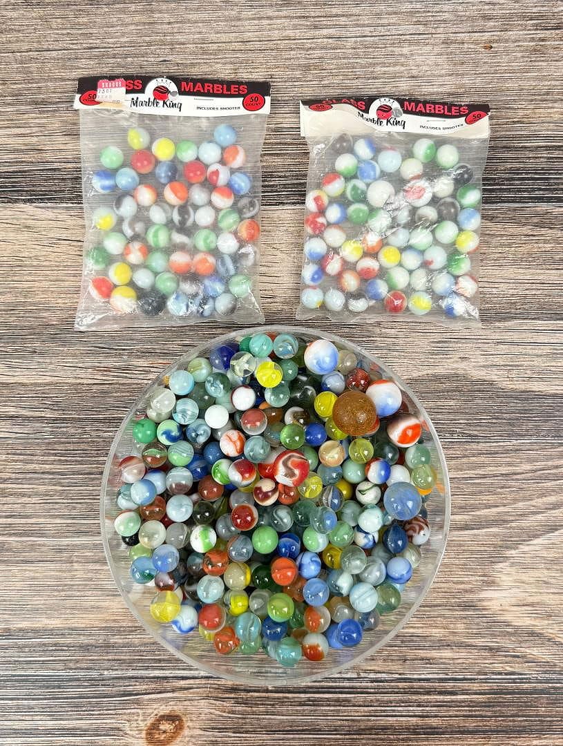 Collection of Antique Marbles: 550 total (2 bags of 50 that are not opened)
