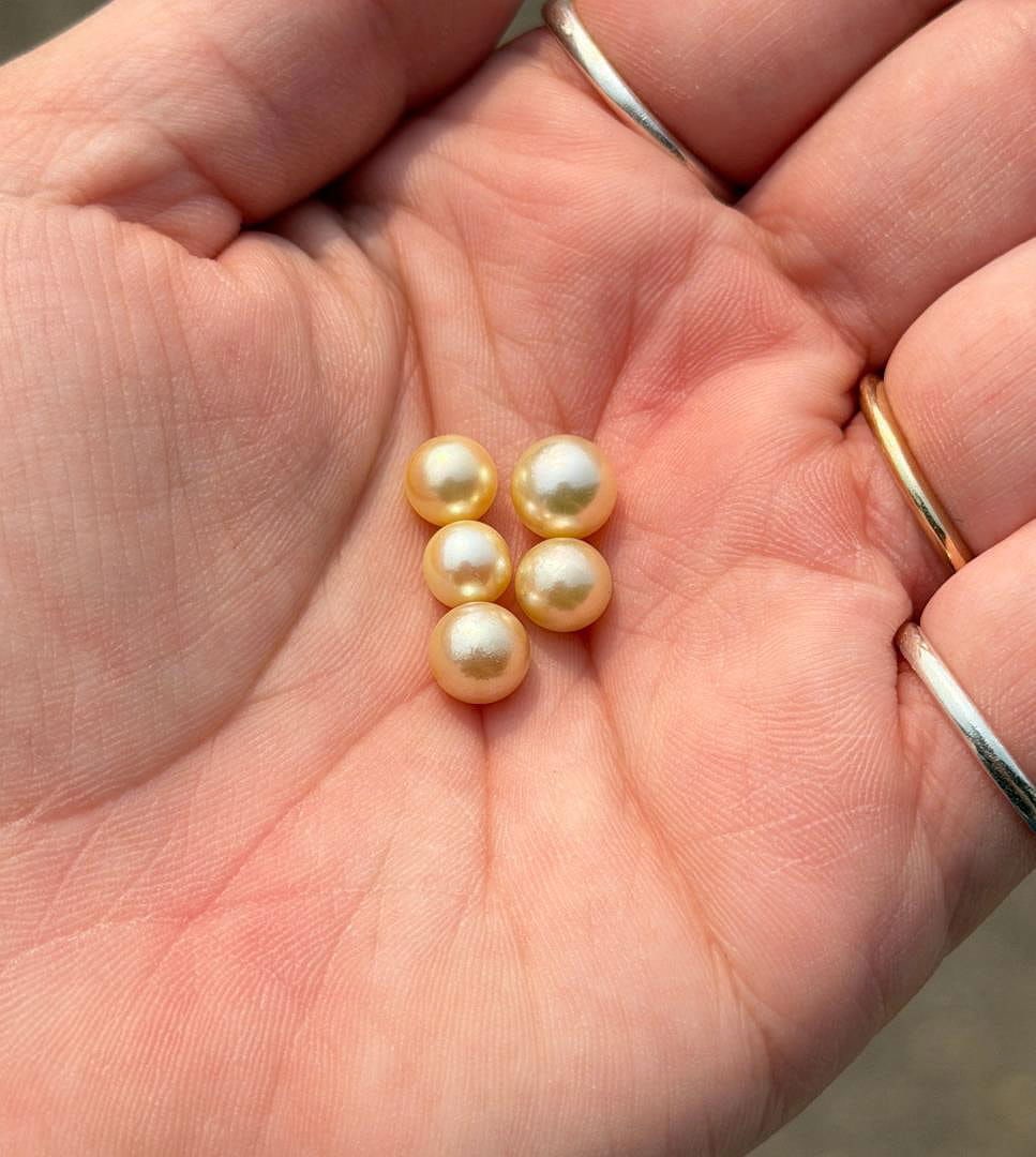 Golden South Sea Loose Pearls: 12 grams.