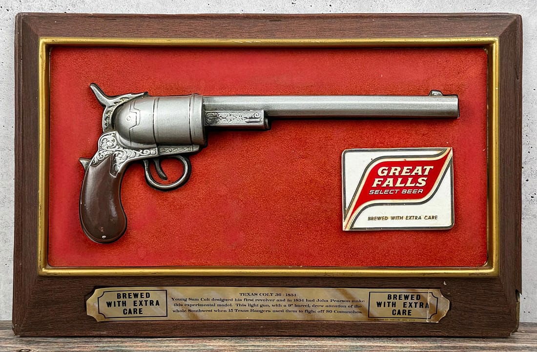 Great Falls Select Montana Beer Revolver Sign: 1 3/4" by 11 3/8" by 17 3/4"
