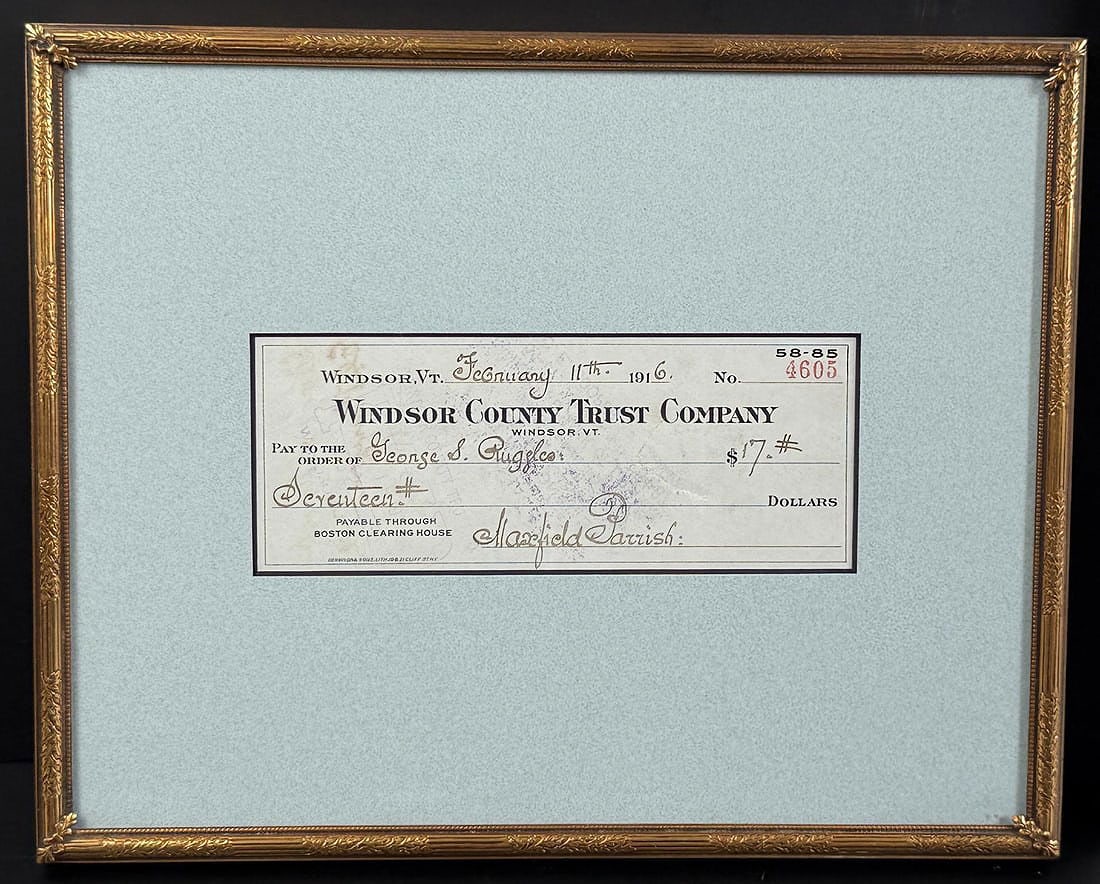 George Ruggles Maxfield Parrish Signed Check