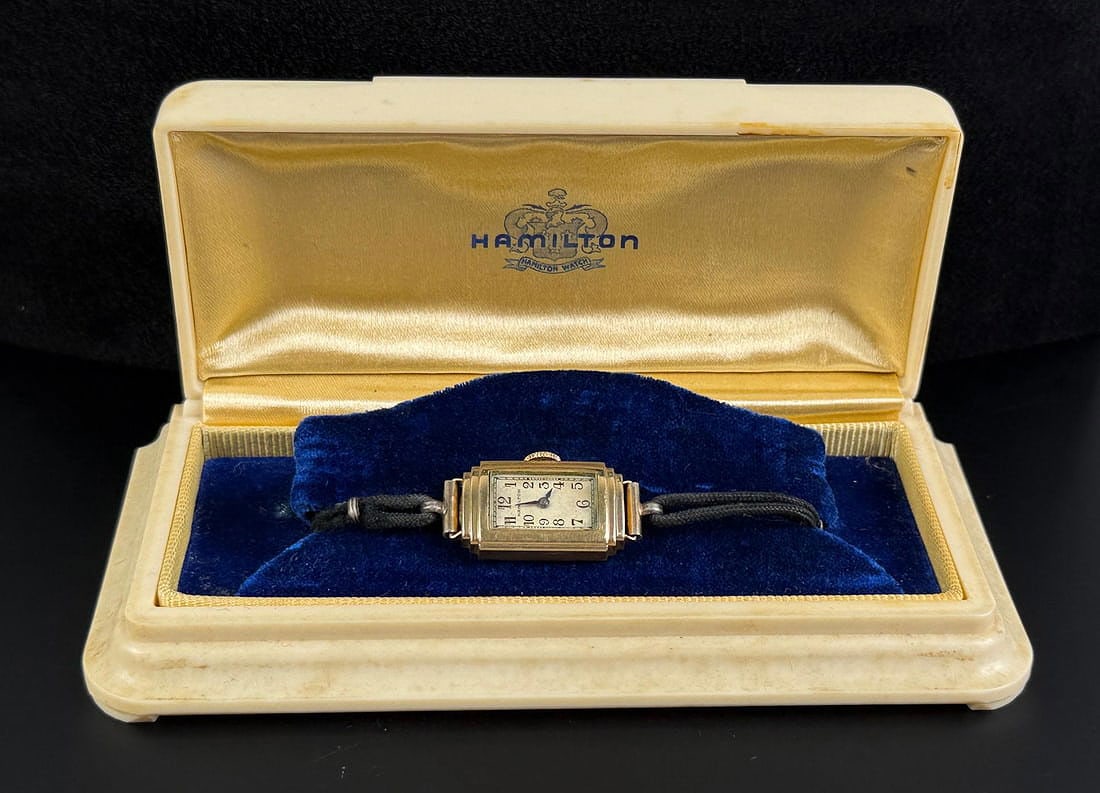 Art Deco Hamilton 10K Gold Filled Watch: Not in working condition.
