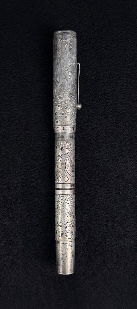 Dictator Sterling Silver Fountain Pen: 14k Gold Nib.