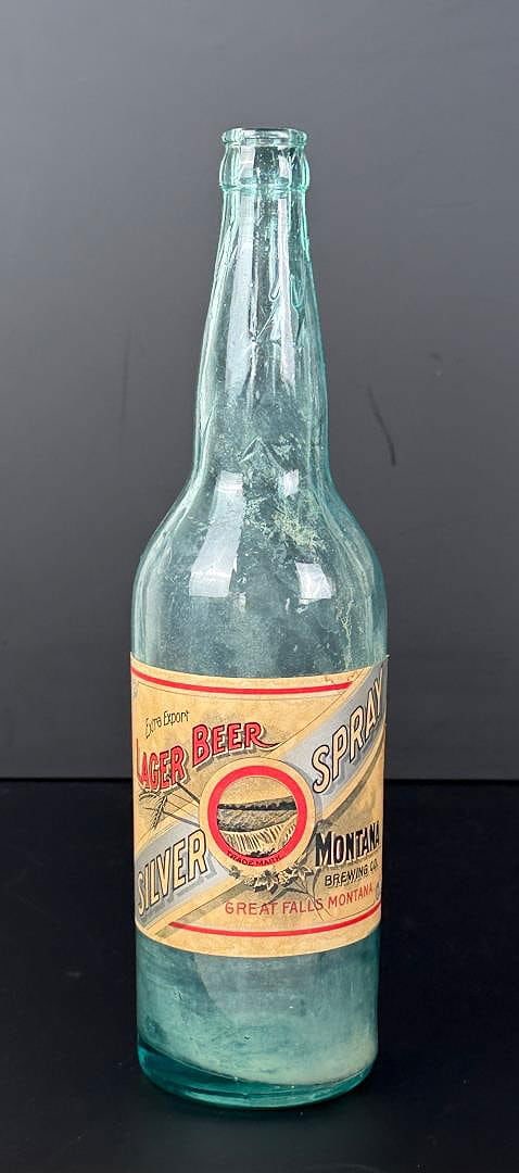 Silver Spray Montana Brewing Beer Bottle: Great Falls Montana.