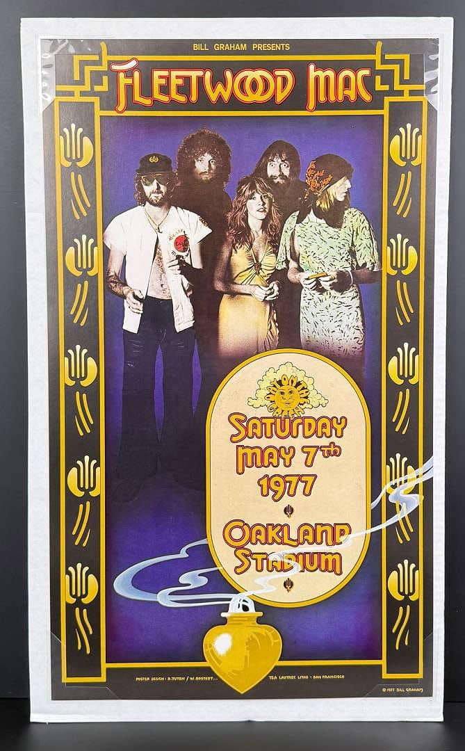 1977 Fleetwood Mac Oakland Stadium Poster: 16" by 28"