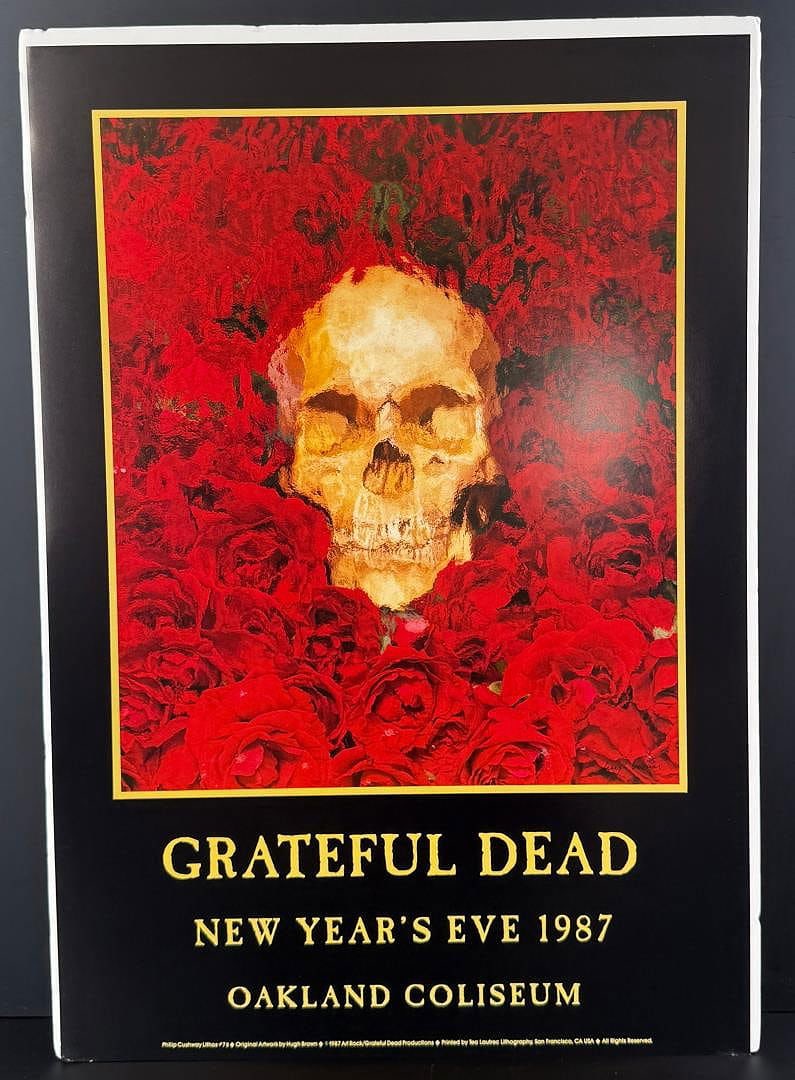 1987 Grateful Dead New Years Eve Poster: Oakland Coliseum. 19" by 27".