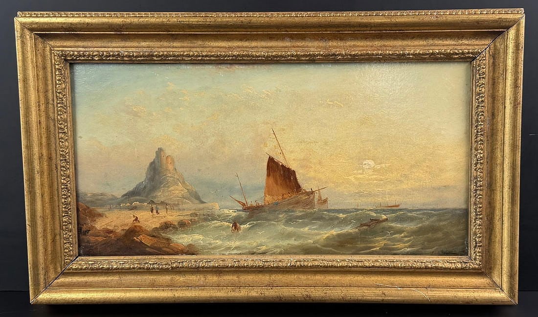 Painting in the Manner of William Henry Williamson: Unsigned. 17 1/2" by 29 1/2" framed. 12" by 24" unframed. Oil on Canvas.