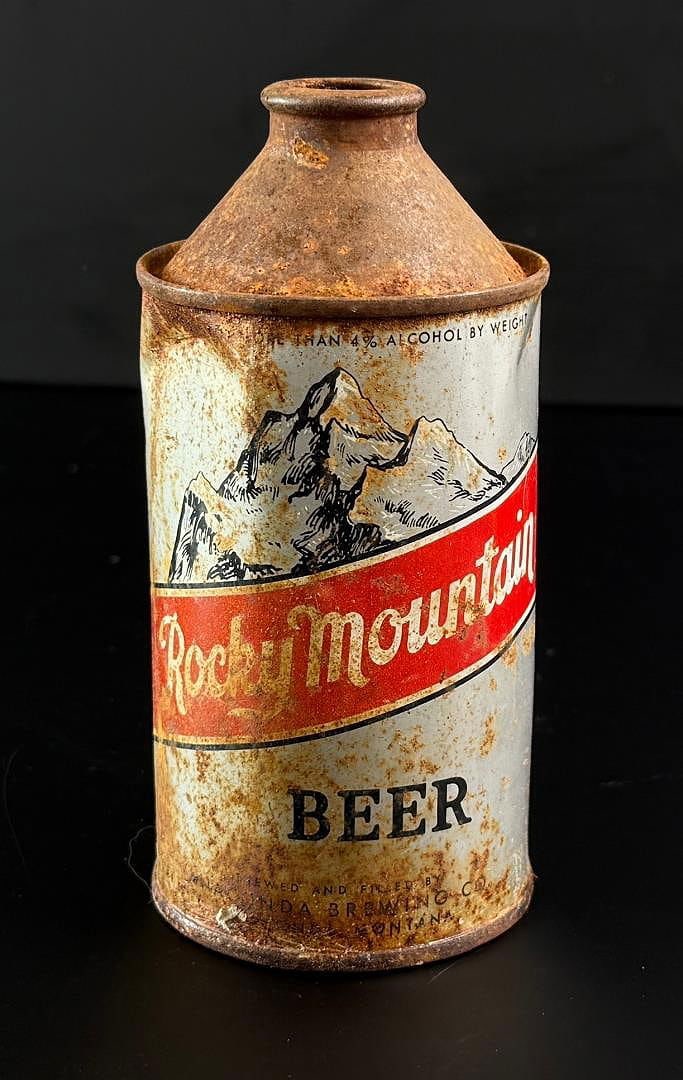 Rocky Mountain Beer Anaconda Montana Cone Top Can: Rust as shown.