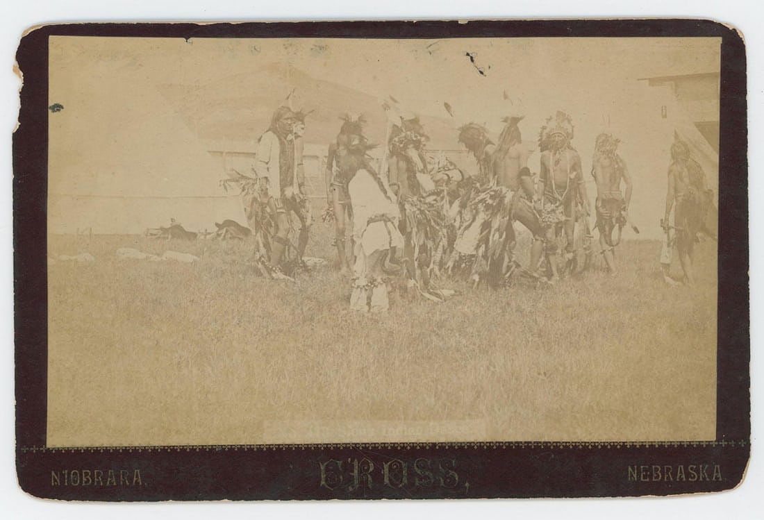 W.R. Cross Sioux Indian Dance Cabinet Photo: 4 1/4" by 6 1/2".