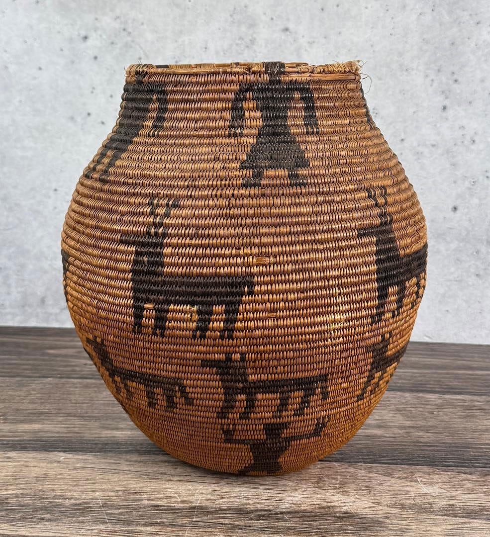 Apache Figural Native American Olla Indian Basket