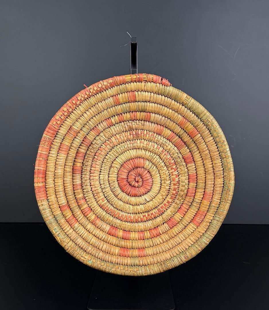 African Basket: 1 7/8" by 10 7/8" by 11".