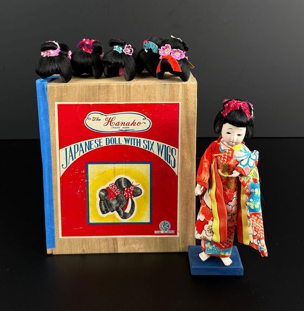 The Hanako Japanese Doll with Six Wigs: Complete