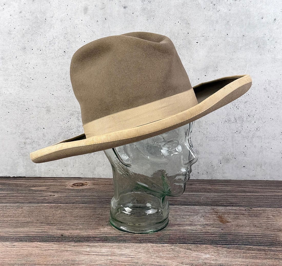 Dr Gurney Wallace Denver Colorado Cowboy Hat: The Gilt Edge Hat. Original owner Dr. Gurney Wallace appears in multiple early copies of Colorado's Rocky Mountain News. Size 7 1/8