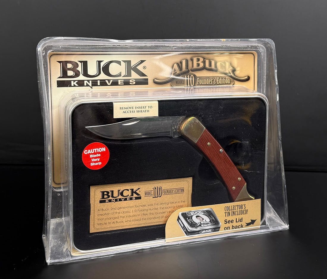 Buck 110 USA Founders Edition Knife Tin Sealed: Brand new in original packaging