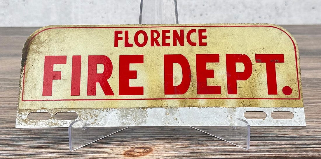 Florence Montana Fire Department Plate Topper: License Plate Topper Measures 10" by 3 3/4"