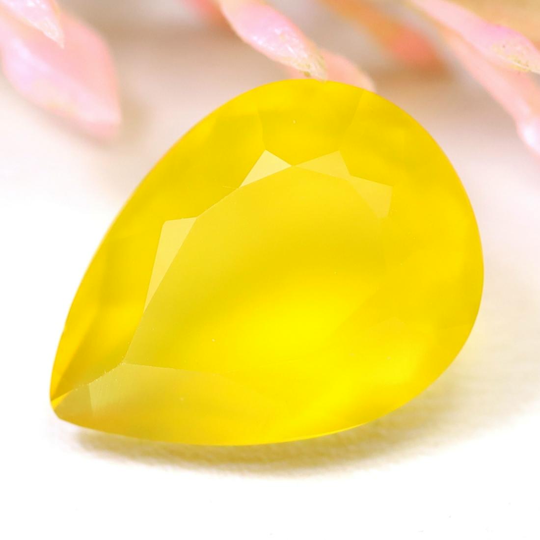 5.16Ct Natural Yellow Mexico Opal - Mexico Gemstone - Pear Faceted: Ksmith Jewels Global Welcome to our auction house, today auction brought to you by Ksmith Jewels Global based in Penang, Malaysia specialize in all kinds of opal and color gemstone both in manufacturi