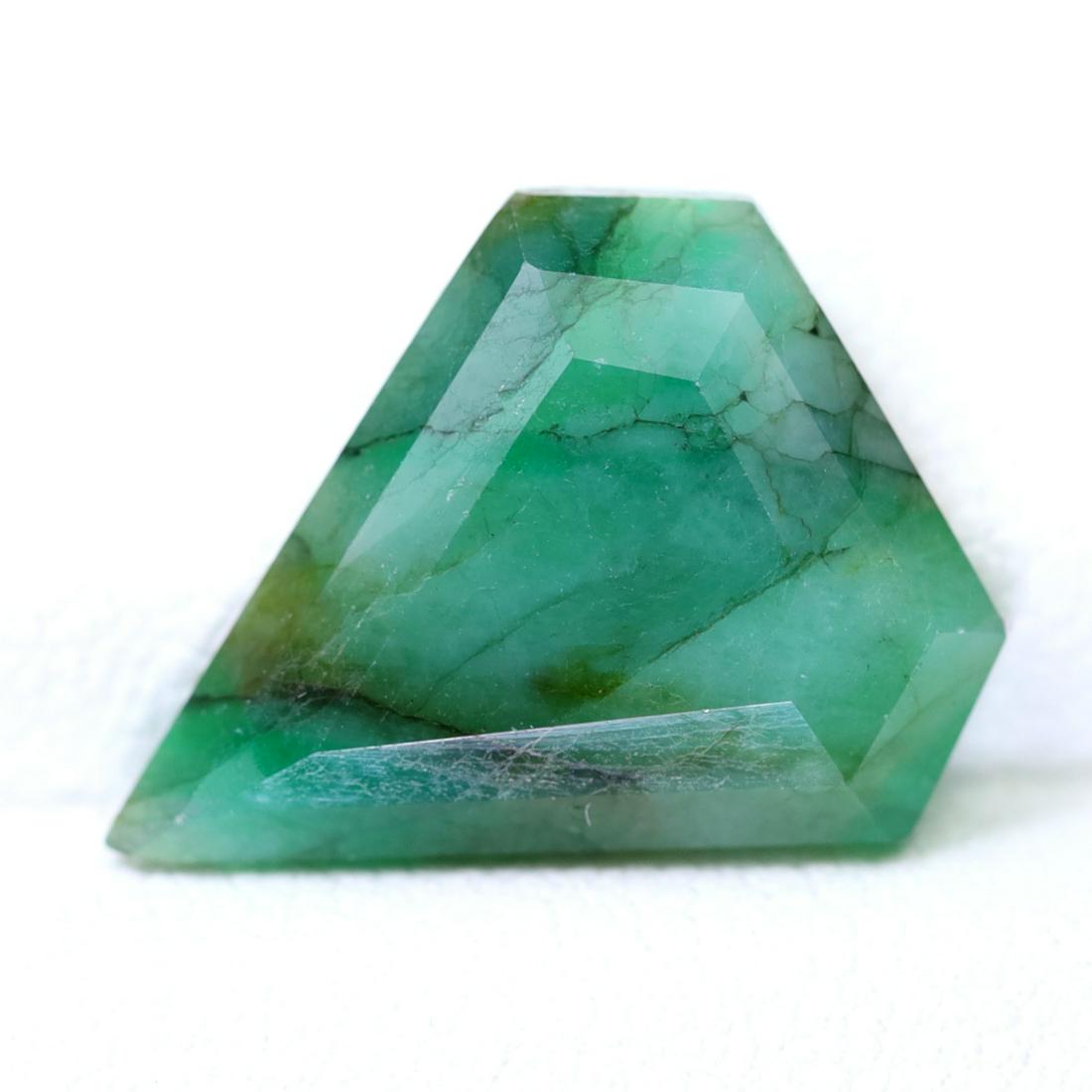 4.90Ct Natural Emerald Flatback Geometric Shapes - Zambia Emerald - Geometric Gemstone (1 of 2)