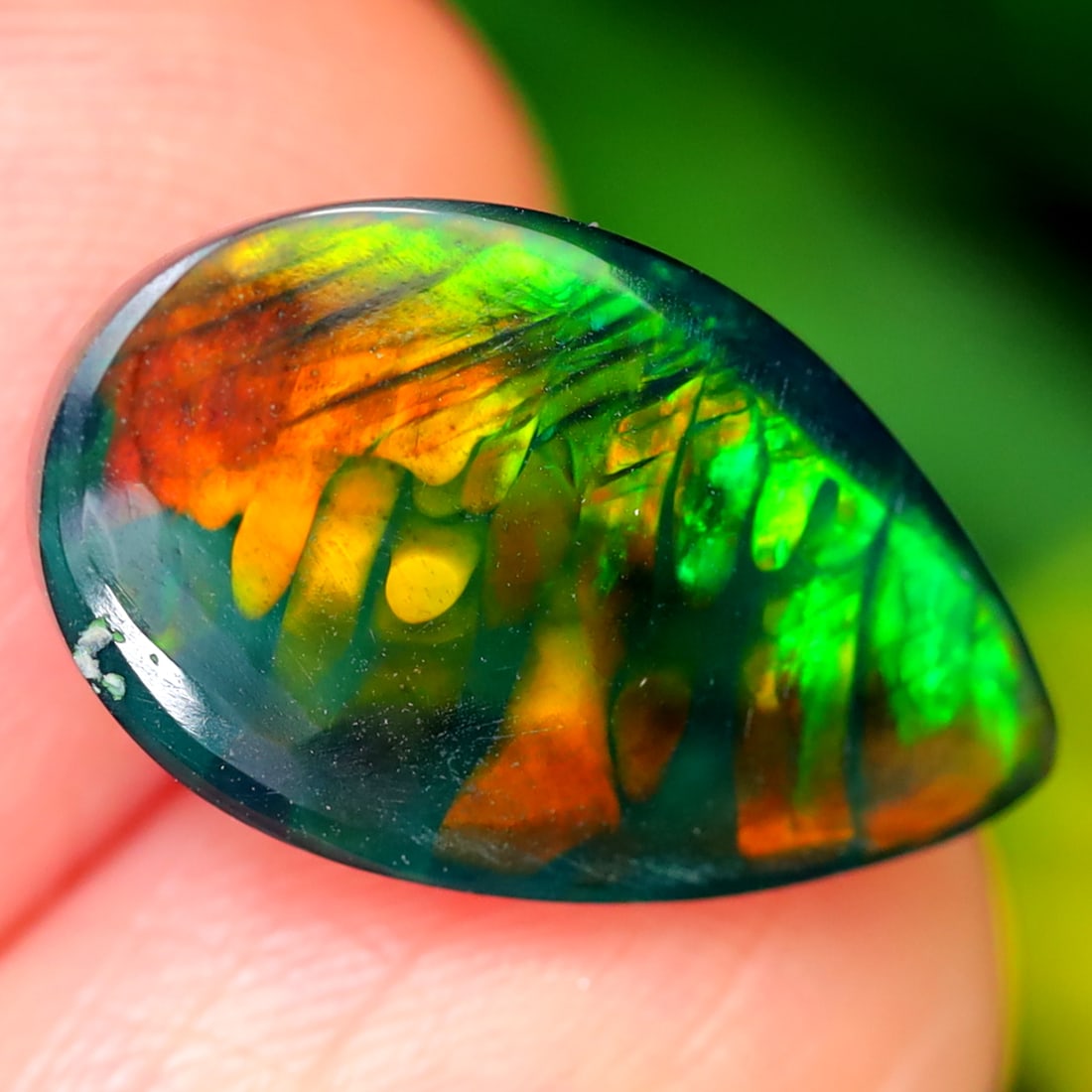 2.98Ct Natural Ethiopian Welo Smoked Opal - Ethiopian Opal - Pear Cabochon: Ksmith Jewels Global Welcome to our auction house, today auction brought to you by Ksmith Jewels Global based in Penang, Malaysia specialize in all kinds of opal and color gemstone both in manufacturi