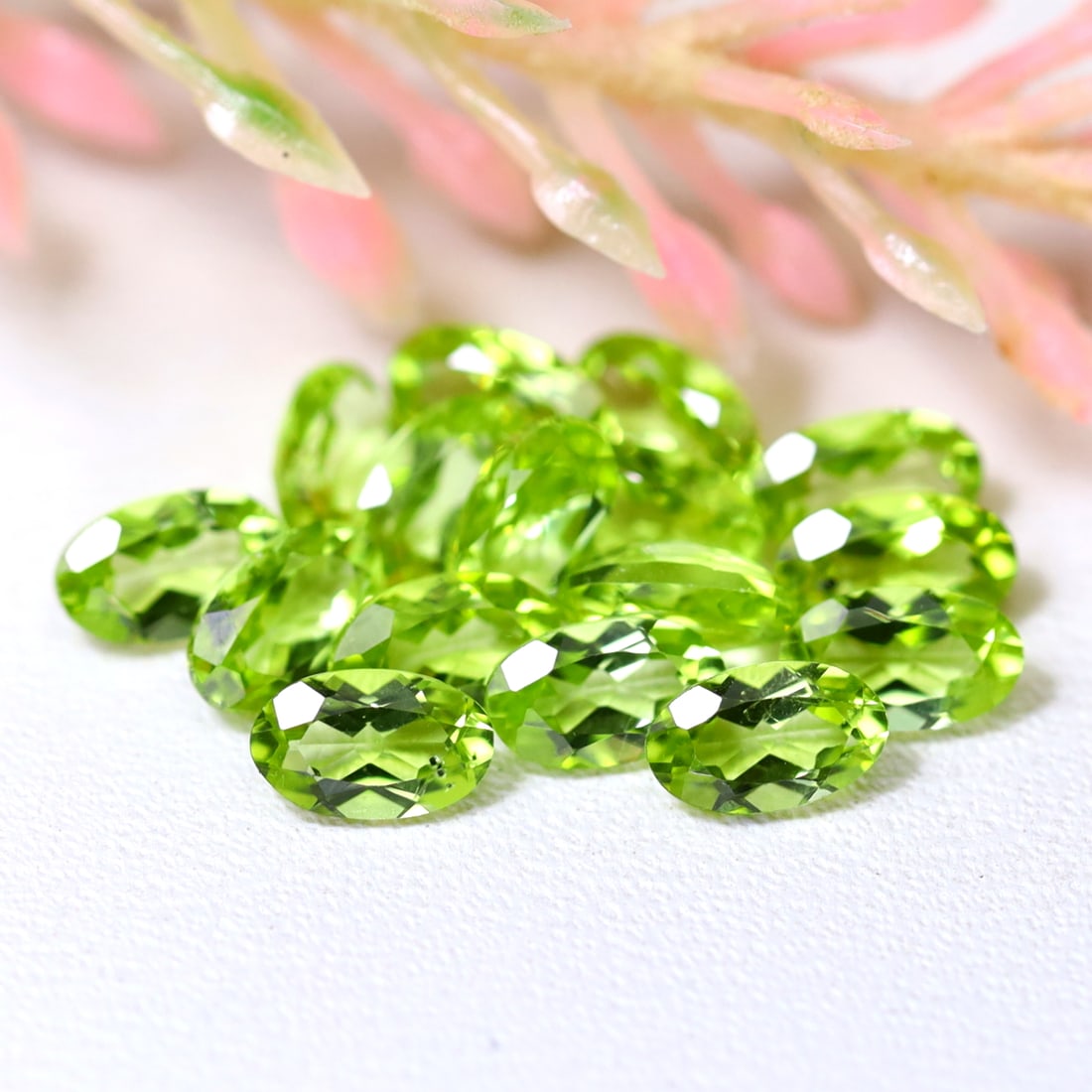 4.08Ct Natural Wholesale Green Peridot Lot - Pakistan Gemstone - Oval Faceted: Ksmith Jewels Global Welcome to our auction house, today auction brought to you by Ksmith Jewels Global based in Penang, Malaysia specialize in all kinds of opal and color gemstone both in manufacturi