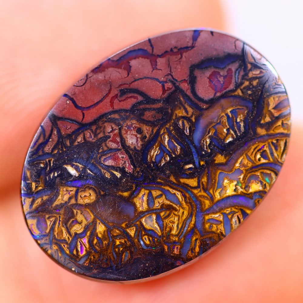 8.80Ct Koroit Boulder Opal Polished - Australian Opal - Oval Cabochon: Ksmith Jewels Global Welcome to our auction house, today auction brought to you by Ksmith Jewels Global based in Penang, Malaysia specialize in all kinds of opal and color gemstone both in manufacturi