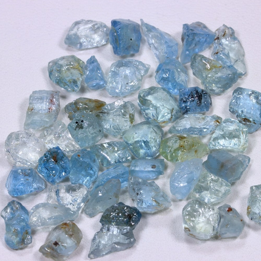 45Ct Group of Aquamarine Rough - Freeform Rough (1 of 2)